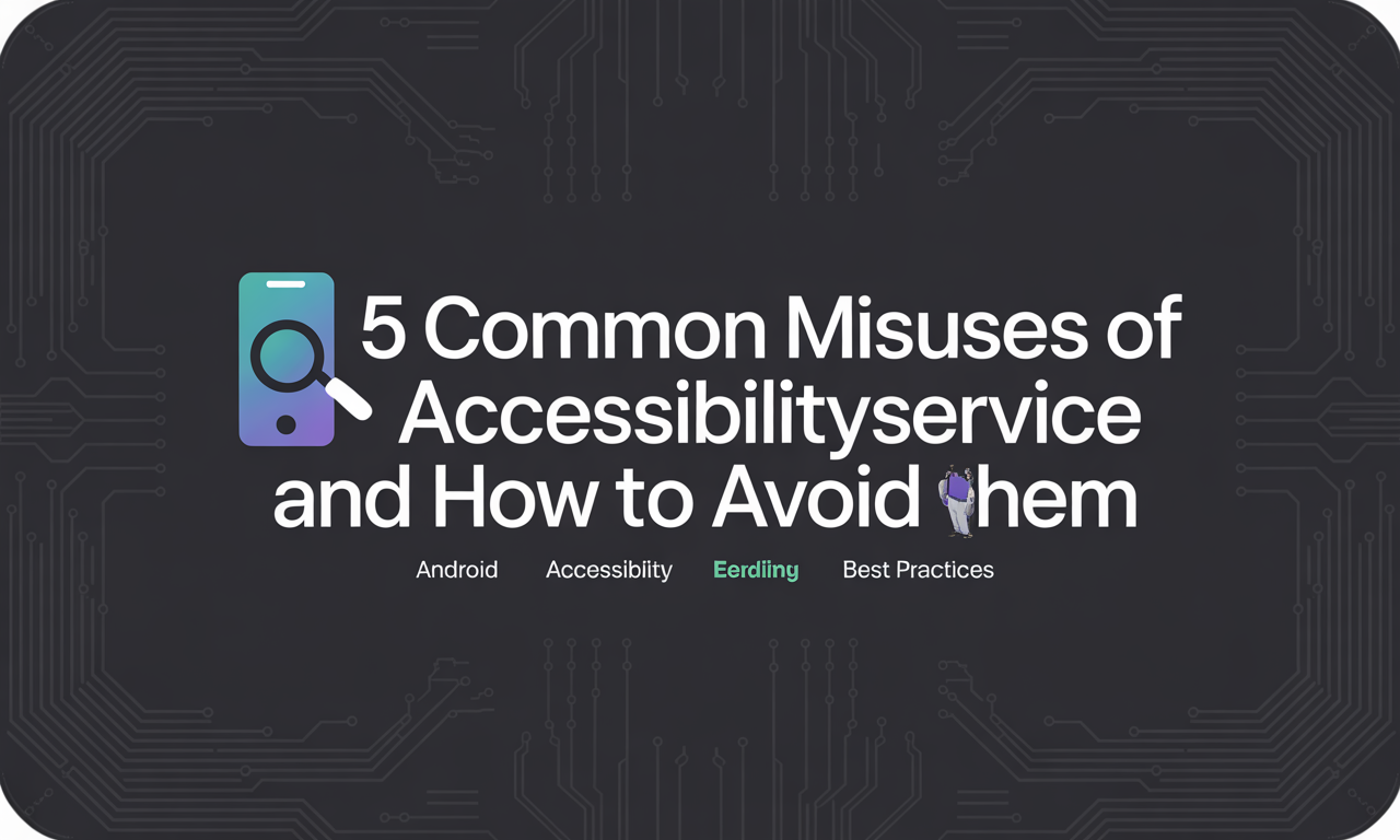 Featured image for: 5 Common Misuses of AccessibilityService and How to Avoid Them