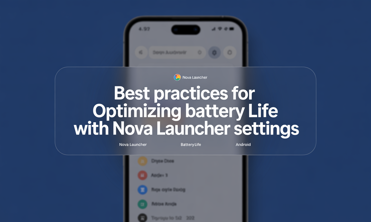 Featured image for: Best Practices for Optimizing Battery Life with Nova Launcher Settings