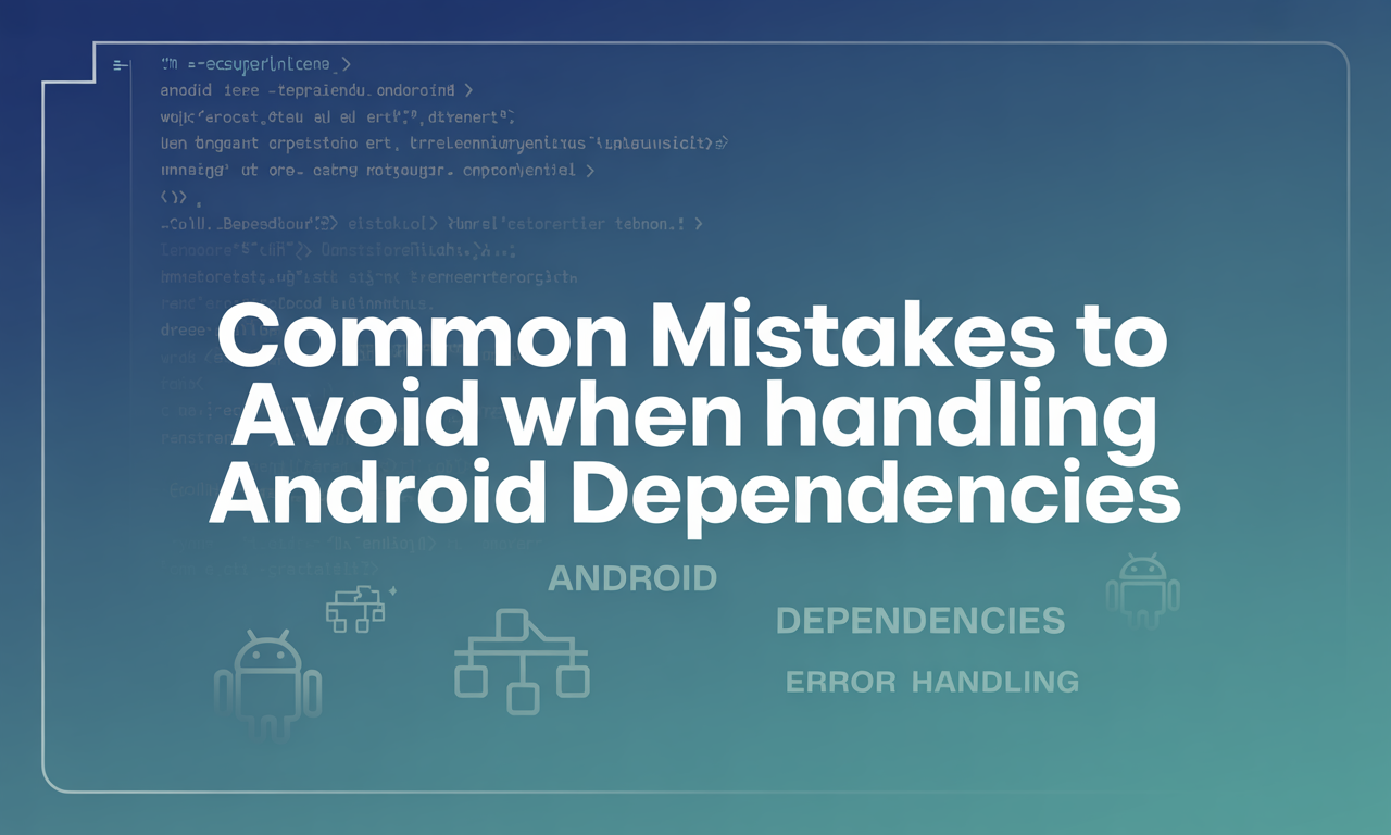 Featured image for: Common Mistakes to Avoid When Handling Android Dependencies
