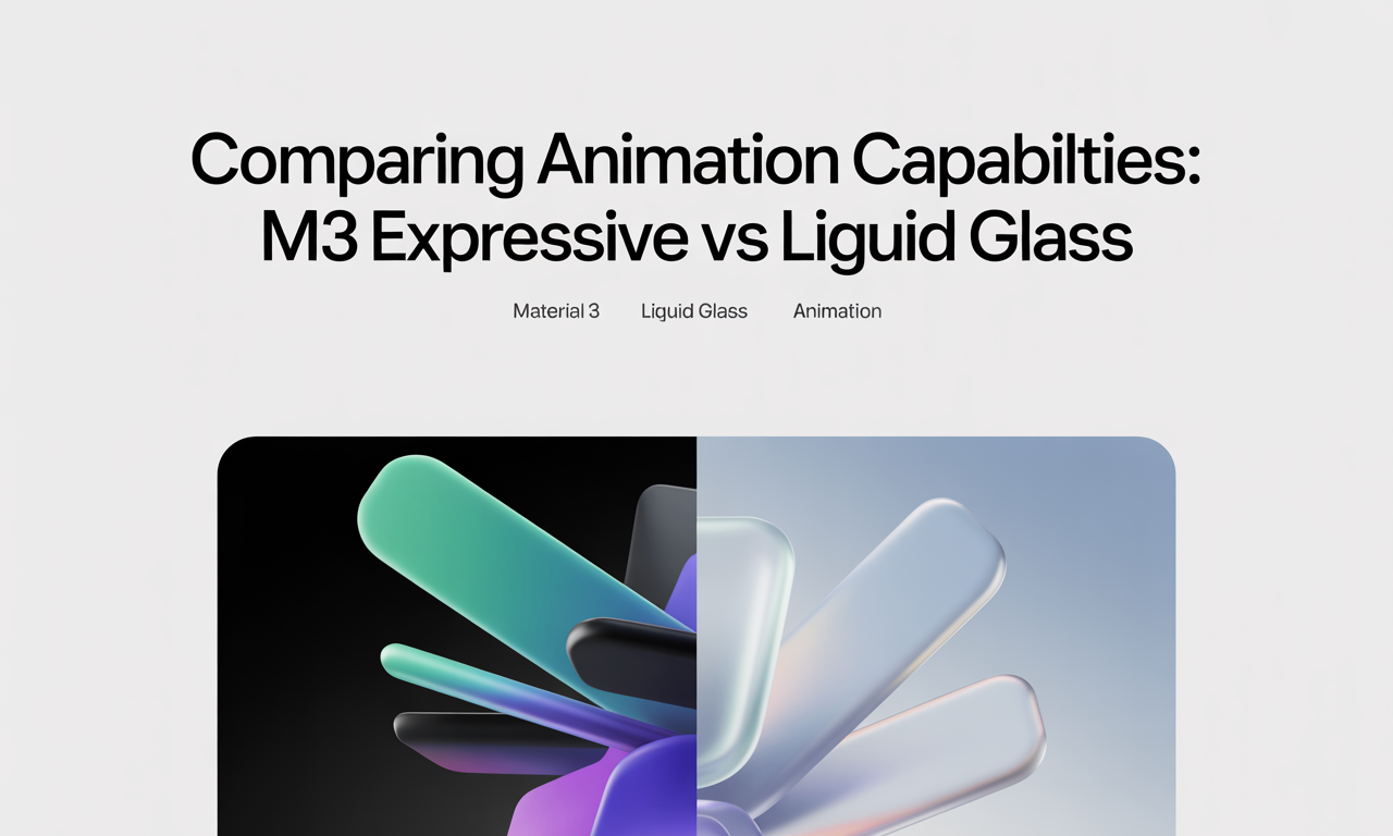 Featured image for: Comparing Animation Capabilities: M3 Expressive vs Liquid Glass