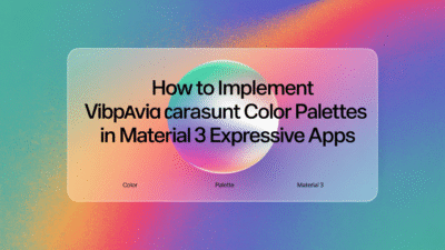 Featured image for: How to Implement Vibrant Color Palettes in Material 3 Expressive Apps