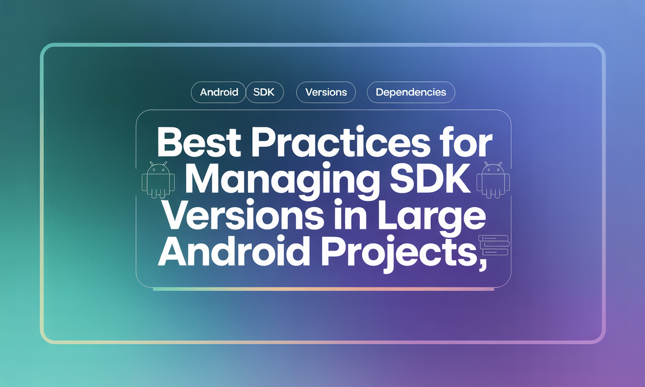 Featured image for: Best Practices for Managing SDK Versions in Large Android Projects